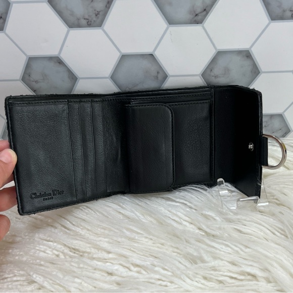 EUC Christian Dior Compact Canvas Wallet - Picture 6 of 12